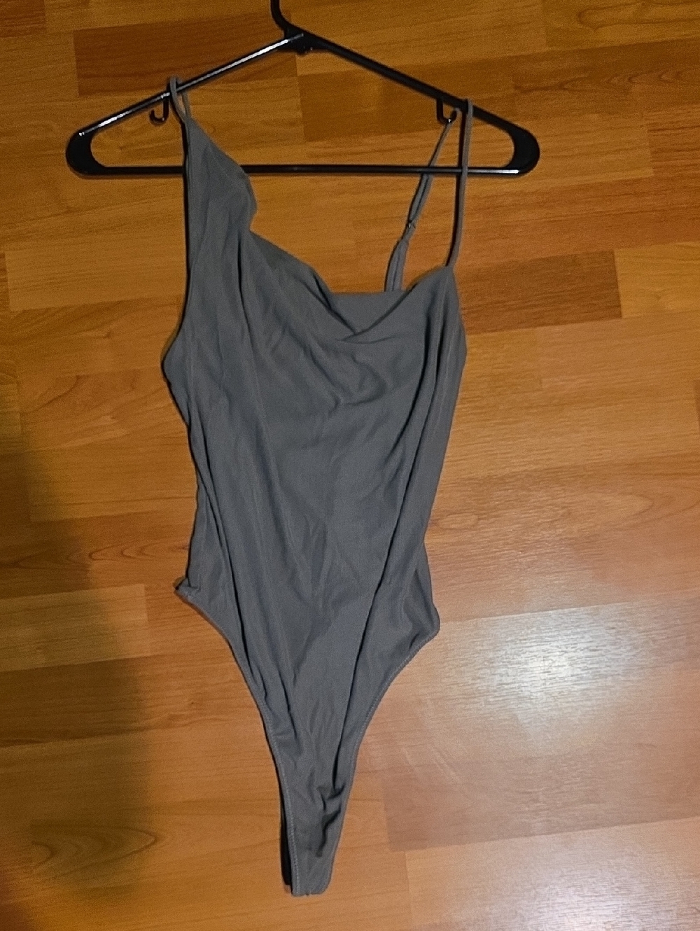 Urban Outfitters Gray One-Shoulder Bodysuit